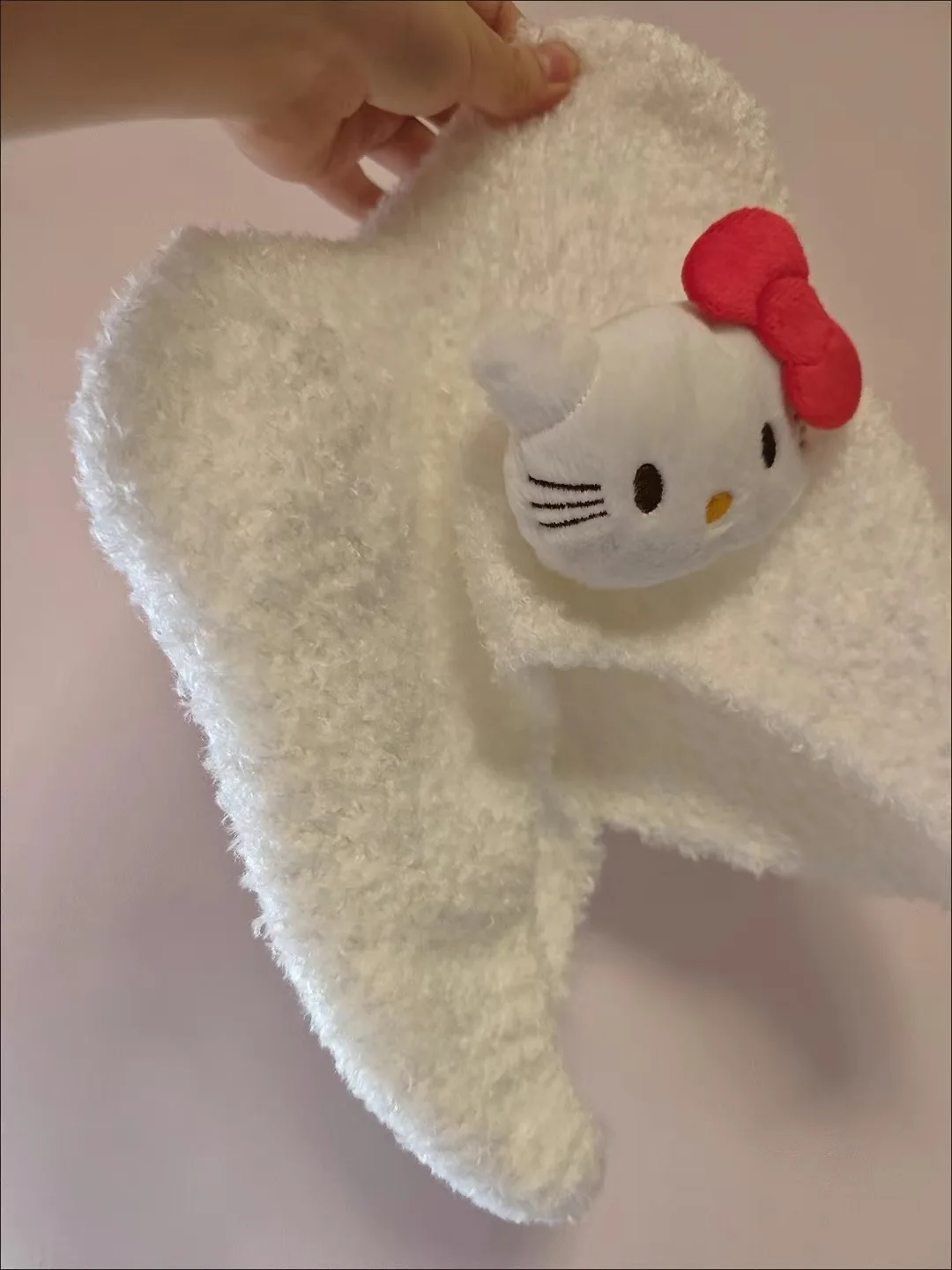 New Hello Kitty Hat Three-Piece Scarf Gloves Cute Winter Earmuffs Cycling Warm Girls Plush Student Gifts