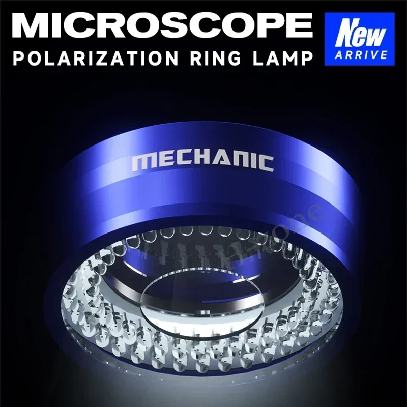 Mechanic LS720 Microscope LED Ring Light Polarized Illuminator Lamp Anti Glare Reflection for Most Stereo Microscopes 48mm Size