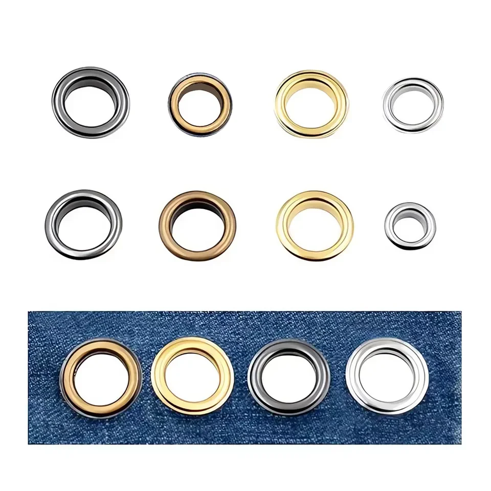 High Quality Customized Eyelet Garment Accessories Copper Eyelet 10mm 10.5mm 13mm Brass Eyelet Gold Color For Clothin