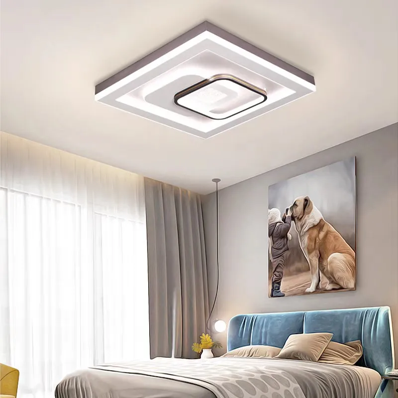 هندسة مصباح غرفة المعيشة، مصباح السقف، بساطتها الحديثة، دراسة إبداعية للجو، القاعة