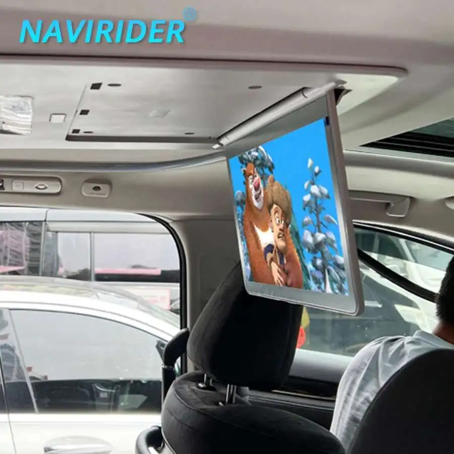 شاشة سقف سقف 13.3 بوصة/15.6 بوصة لسيارة Toyota Alphard 20 Alphard 30 Vellfire 2008-2024 مشغل فيديو متعدد الوسائط MP5 خاص