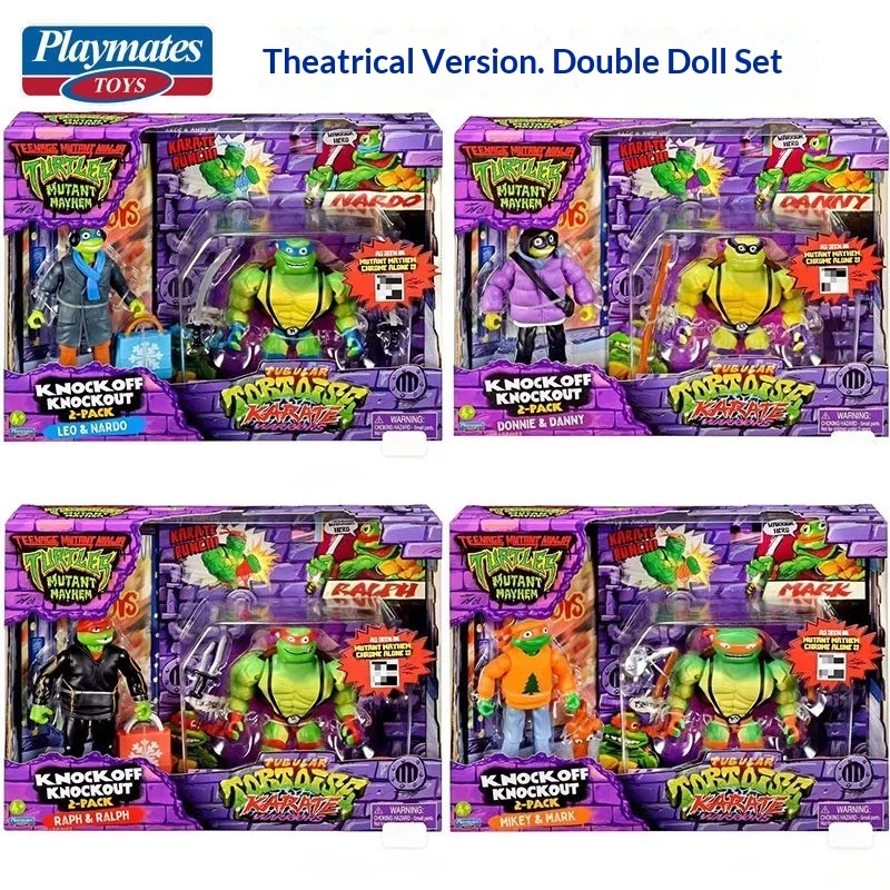 

Playmates Teenage Mutant Ninja Turtles 2025 Mutant Mayhem Movie 2 Pack Leo And Nardo Action Figures Collectible Toys For Kids