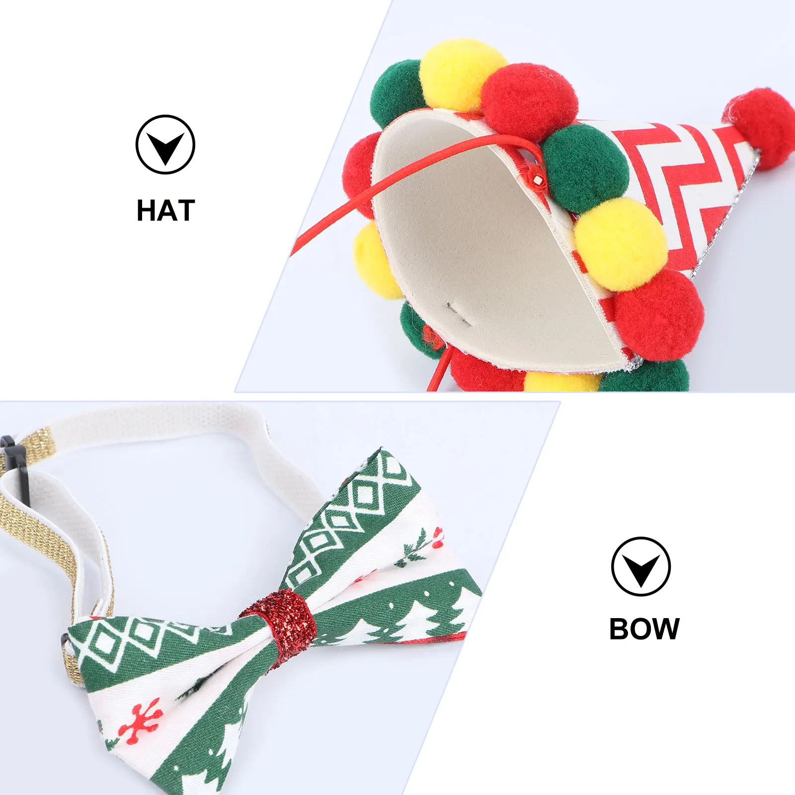 

Animal Hat Bow Tie Birthday Outfit Accessories Xmas Christmas Dog Knot Cat