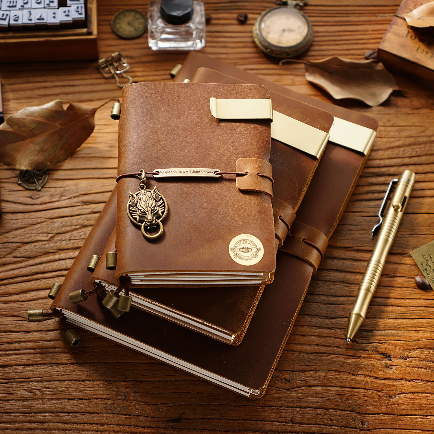 Handmade Genuine Leather Notebook Diary Note Pad Gifts Custom leather notebook