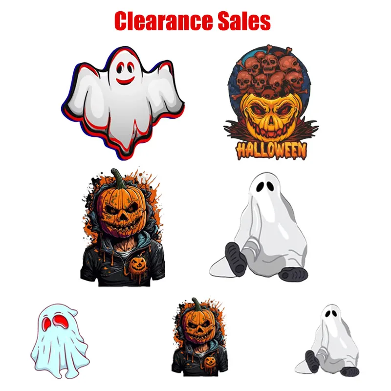 【 Clearance Sales 】Horror Pumpkin Ghost Reflective Sticker Cartoon Car Motorcycle Waterproof Decal for Helmets Laptops Glass