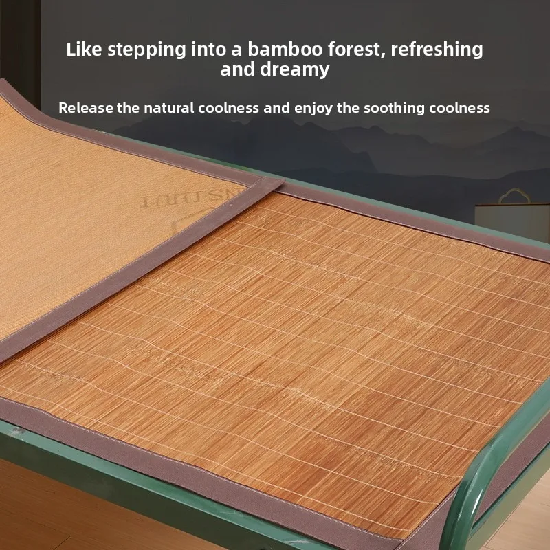 Bamboo Cooling Mat Carbonized Ice Silk Double Sided Single Bed Dorm Children Kindergarten Naps Ice Pad Summer's Top Choice