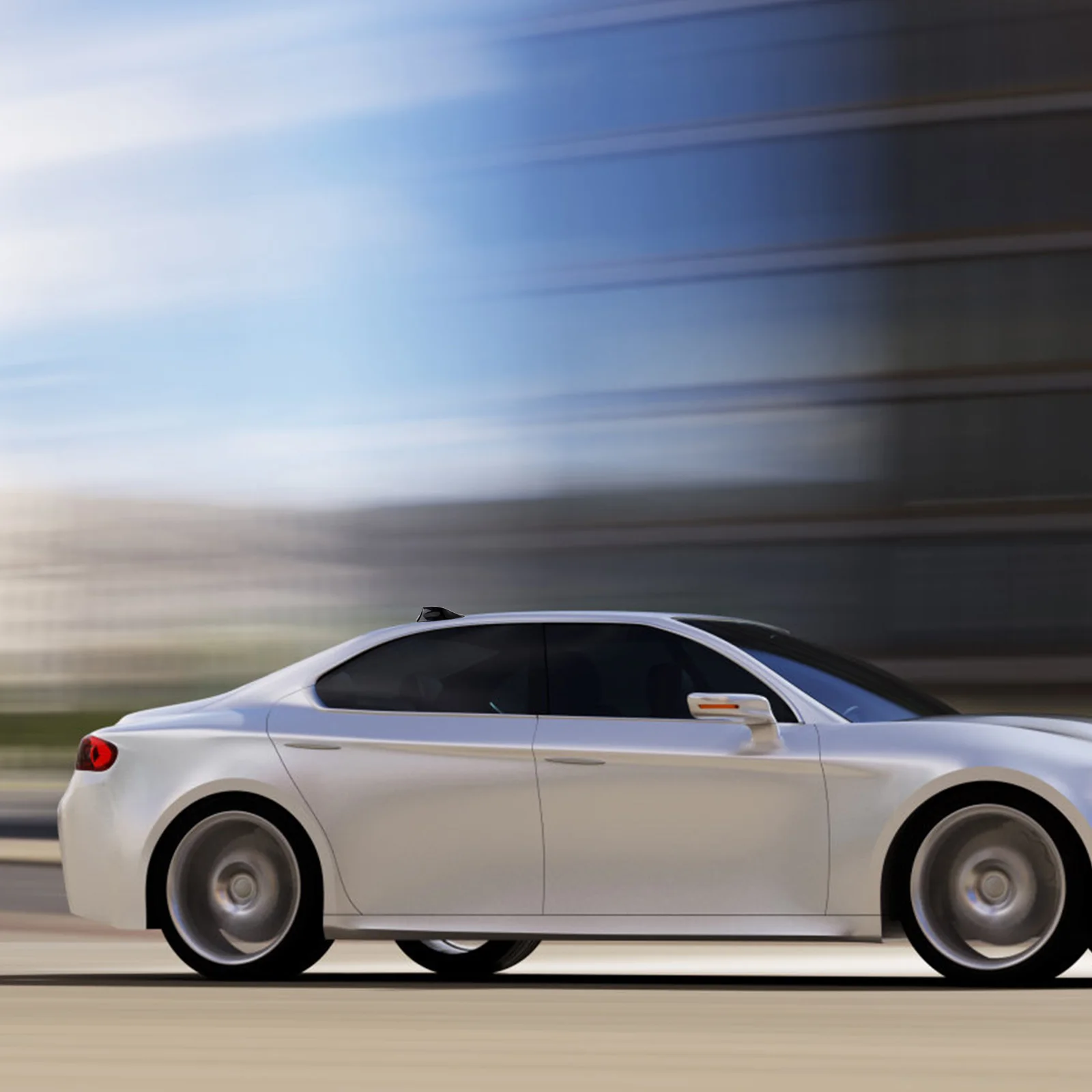 

Shark Fin Antenna 16X7X6.5Cm Abs Waterproof Universal Car Radio Antenna Built-In Fm Am Signal Receiver Black Car Accessories