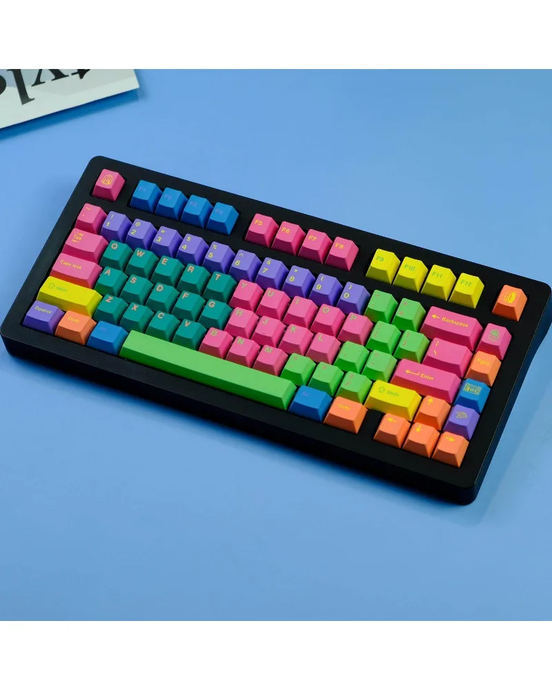 PBT material 129 keys GMK original trench coat hot sublimation suitable for mechanical keyboard custom color keycaps