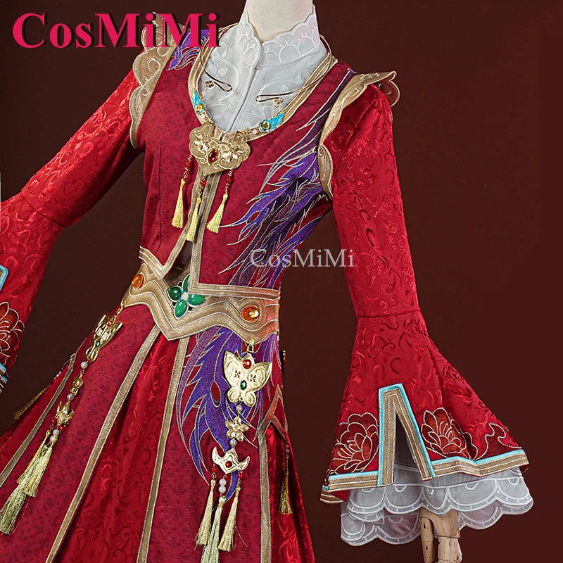 CosMiMi عالم الحشرات/ميلي بلينيوس تأثيري لعبة الهوية الخامس زي موضة أنيقة فستان أحمر هالوين حفلة لعب الأدوار الملابس