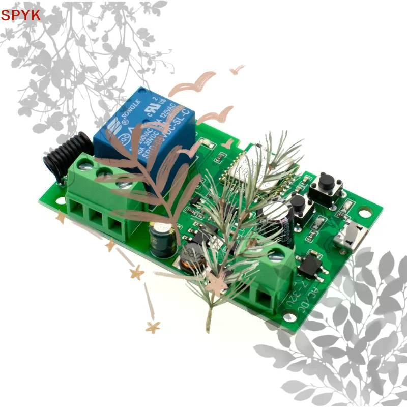 Wifi RF Wireless Remote Control: Switch 433Mhz 7-32VAC DC 10A Relay Light Lamp Door Access Smart Home
