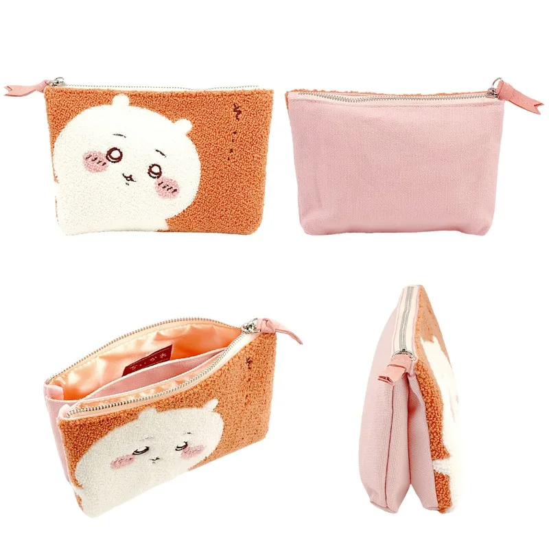Chiikawa Plush Wallet Hachiware Usagi Cartoon Kawaii Embroidery Zipper Cosmetic Bag Pencil Case Coin Storage Women Girls Gifts