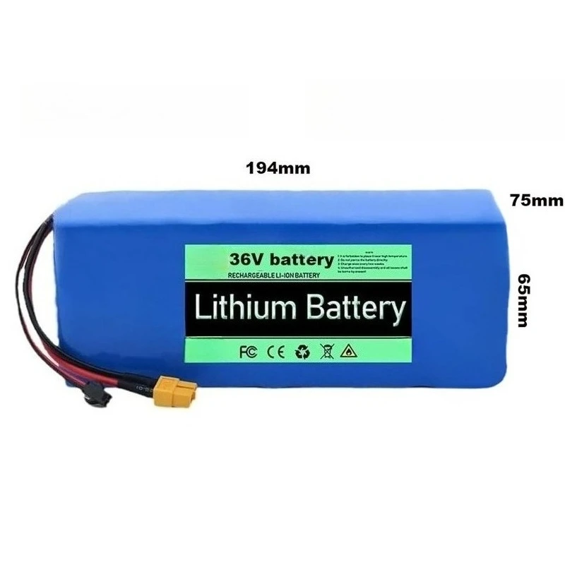 แบตเตอรี่ลิเธียมไอออน 10S3P 36V 4500mAh 18650 500W สำหรับมอเตอร์ไซค์และสกู๊ตเตอร์กำลังสูง