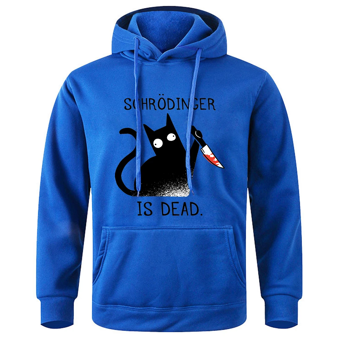 Schrodinger Is Dead Black Cat Men Hoody Fashion Novelty Hoodie Male Basic Casual All Match Sweatshirts Loose Comfortable Hooded