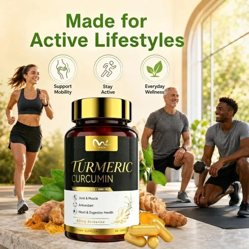 Glucosamine Chondroitin Sulfate and MSM Turmeric Curcumin Contain Frankincense and Black Pepper Joint Support -60 Capsules