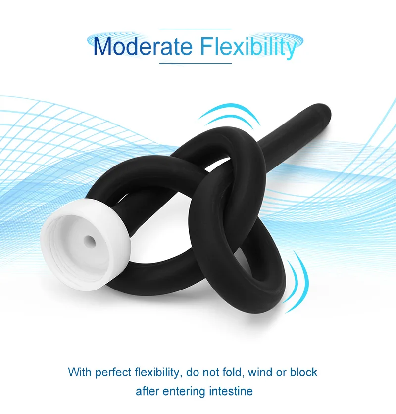 1Set 200cm Soft Silicone Tube Enema Anal Shower Cleaning Anus Cleaner Hygiene Cleaning Bidet Shower