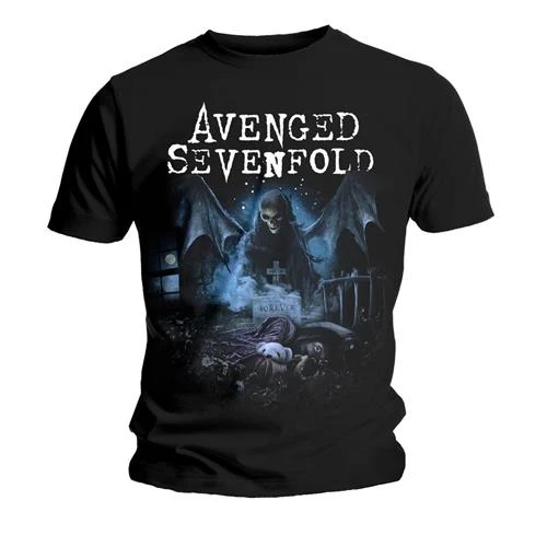 Repeating Nightmare Avenged Sevenfold Band T-Shirt Baumwolle Grafik-T-Shirt Herren Damen Sommer Streetwear – Detail 3