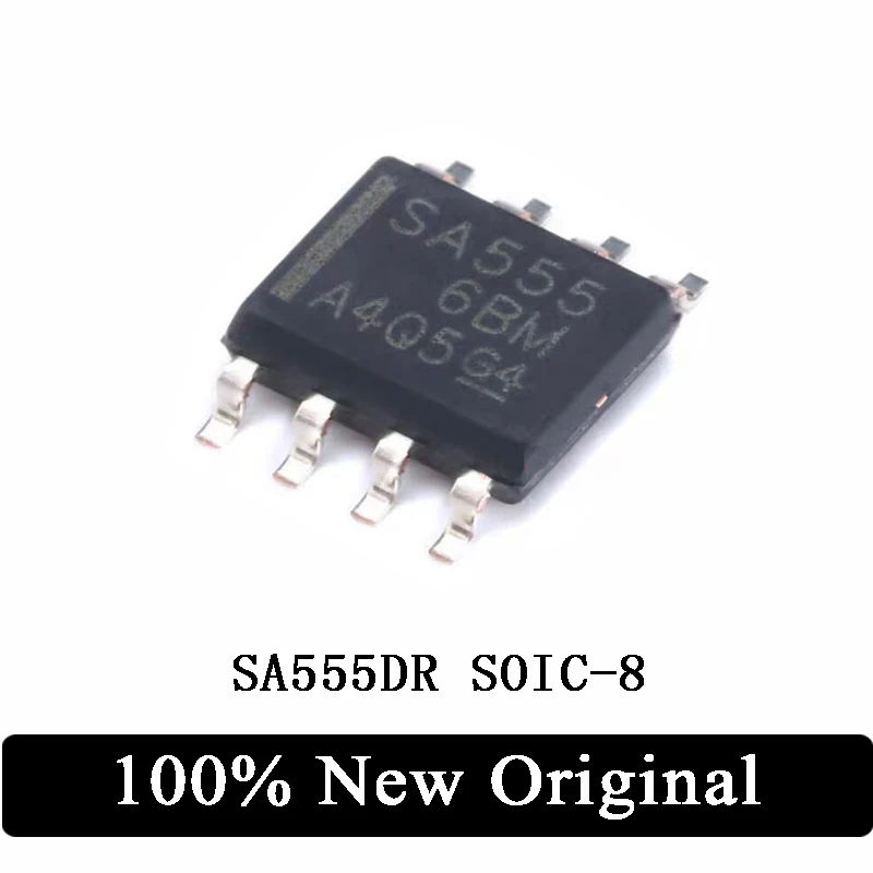 10Pcs 100% New Original SA555DR SOIC-8 High Precision Timer Single Channel Timer Oscillator IC Chip In Stock