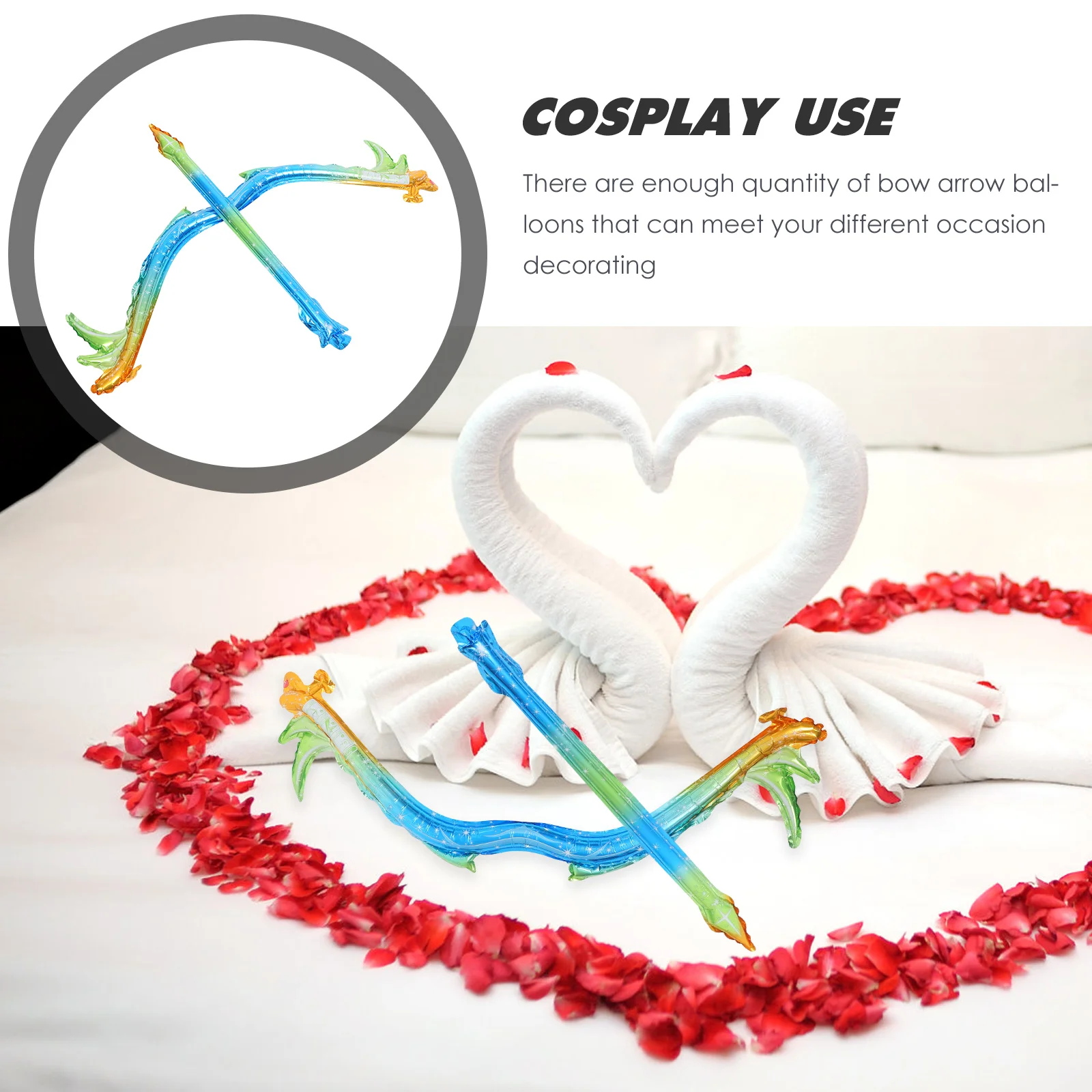 

5Sets Bow Arrow Balloons Aluminum Foil Party Decorations Birthday Photo Props Cosplay Party Balloon Ornaments Festival