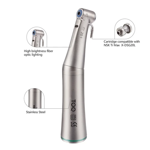Imagen 2 del producto Implante Dental 20:1 reducción LED fibra óptica quirúrgica tipo E pieza de mano botón contraángulo ajuste NSK