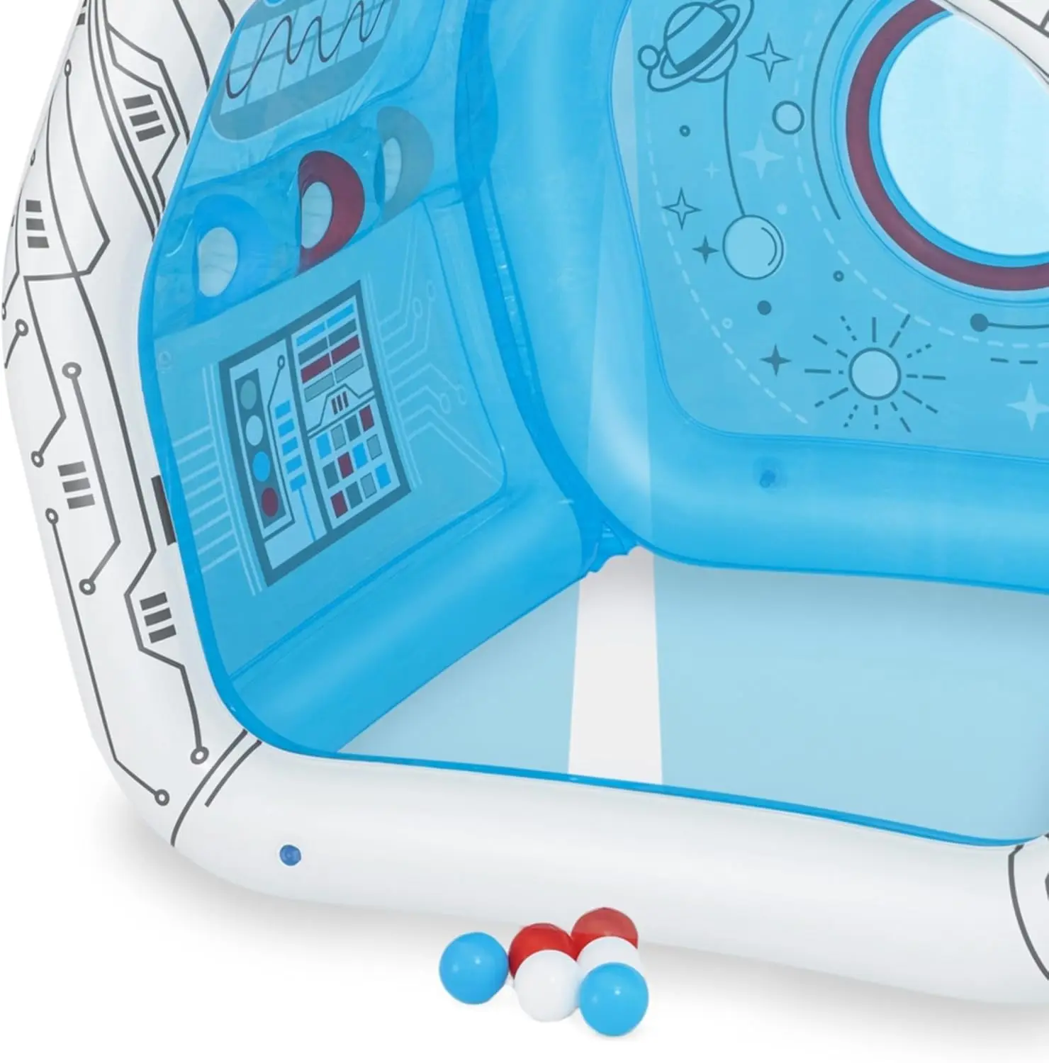 مسرح للأطفال قابل للنفخ لاستكشاف محطة الفضاء