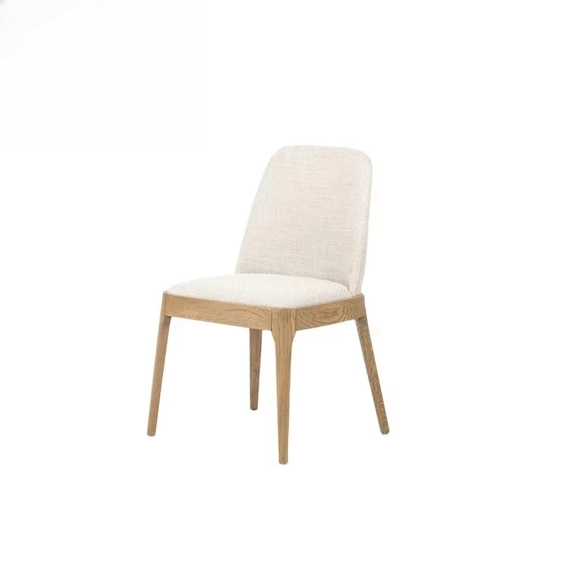 Modern hotel Ballroom Nordic style fabric upholstered cafe restaurant chairs natural oak wood home office home bar