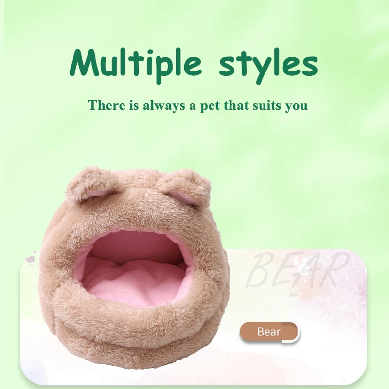 Mini Animal Hammock cartoon Nest Hamster\'s nest Ferret Rabbit Guinea Pig Rat Hamster Warmer Cushion House Cave Pets Supplies