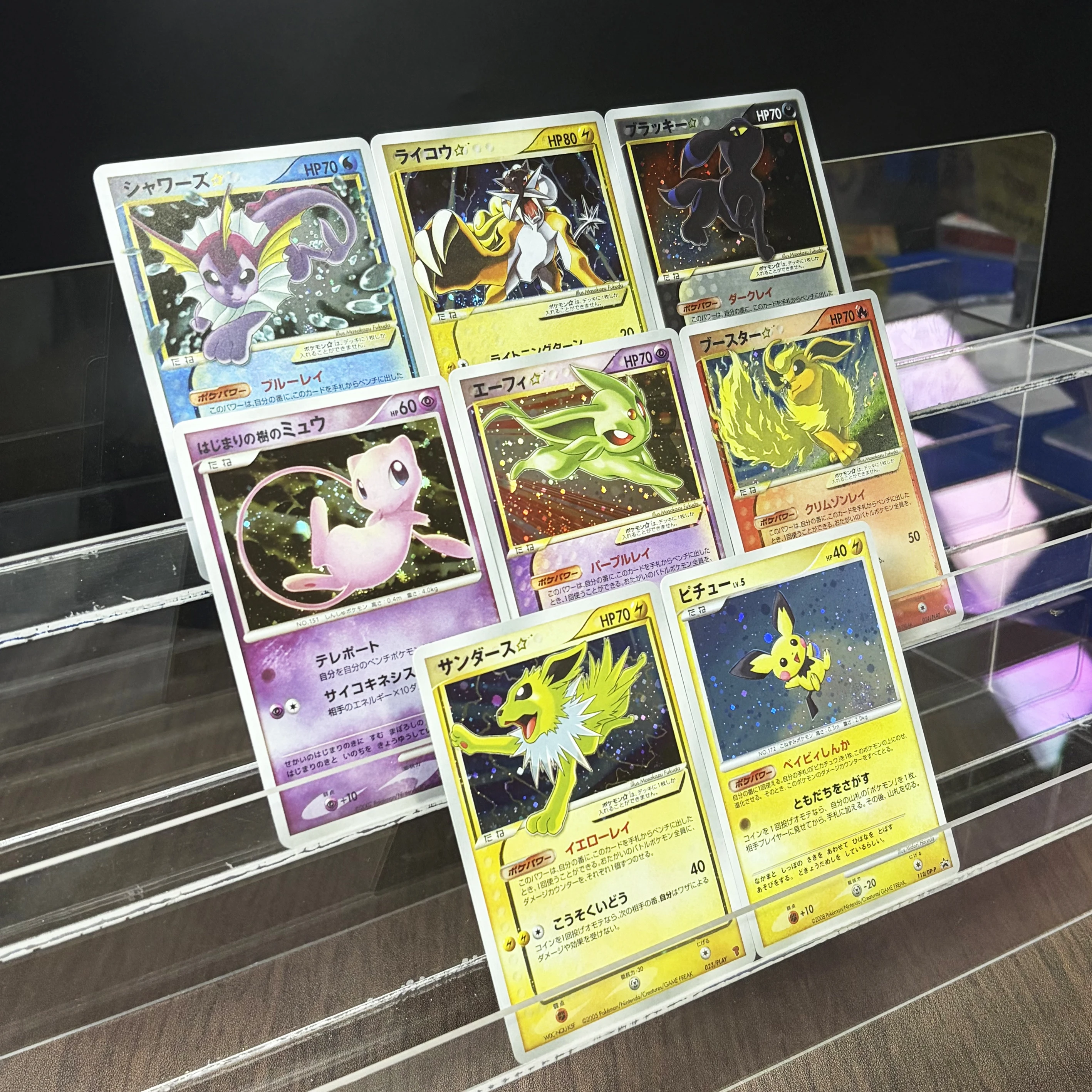 PKM Japanese Players Club Star Holo Cards 10th Movie Promo Mew Raikou Espeon Vaporeon Tcg Classic Collection Card DIY Gift