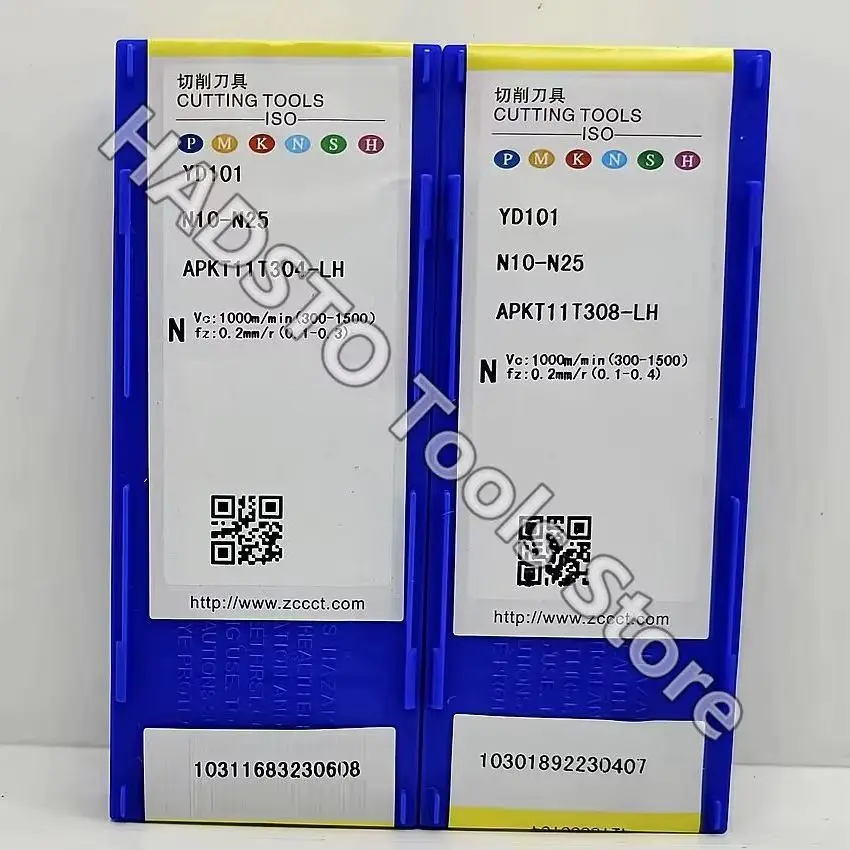 APKT11T304-LH YD101 APKT11T304 APKT11 ZCC.CT CNC شفرة كربيد إدراج طحن إدراج للألومنيوم 10 قطعة/صندوق