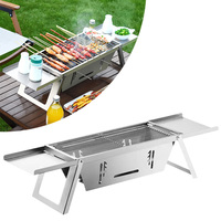Stainless Steel Barbecue Stove Outdoor Charcoal Folding Barbecue Rack Household Small Folding Carbon Barbecue Skewer Stove Bbq