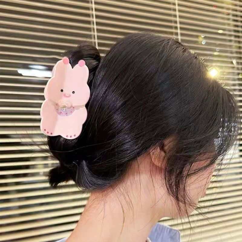 Cartoon Rabbit Hair Clip Unique Hairpin Funny Acetate Hairpieces Friendly Hair Decoration for Fashion Enthusiast image 2