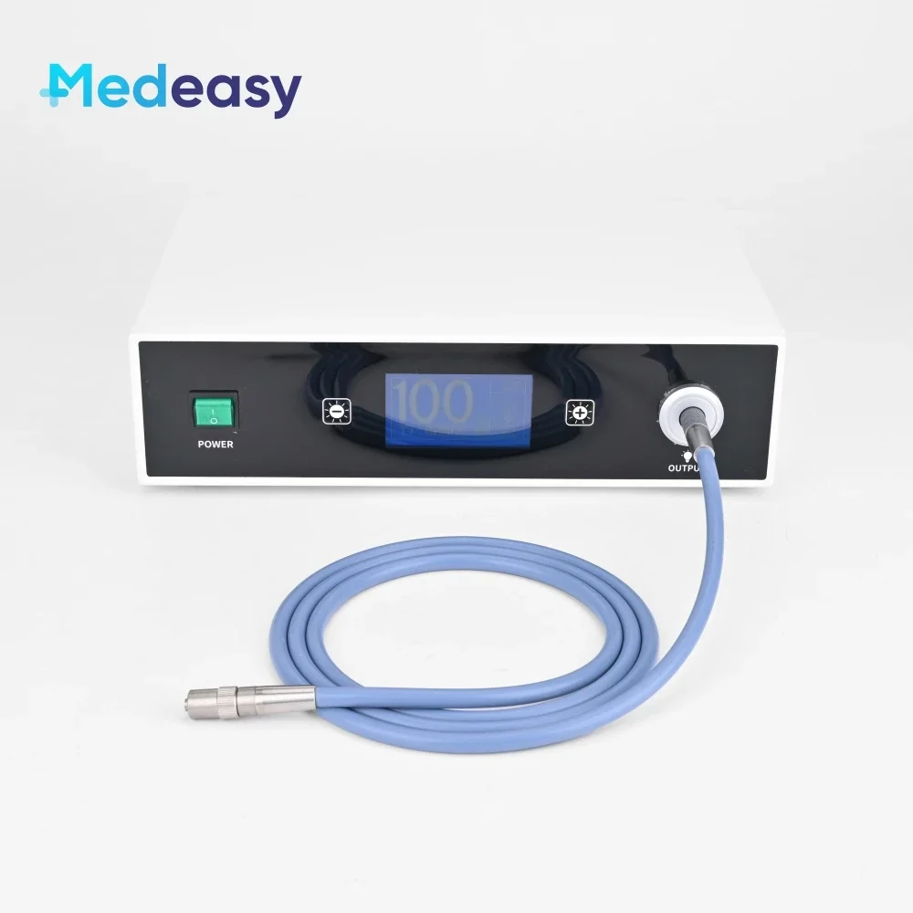 New Type 100W Medical Led Cold Light Source with 1.8m Fiber Optic Cable for Endoscopy ENT Laparoscopy Urology