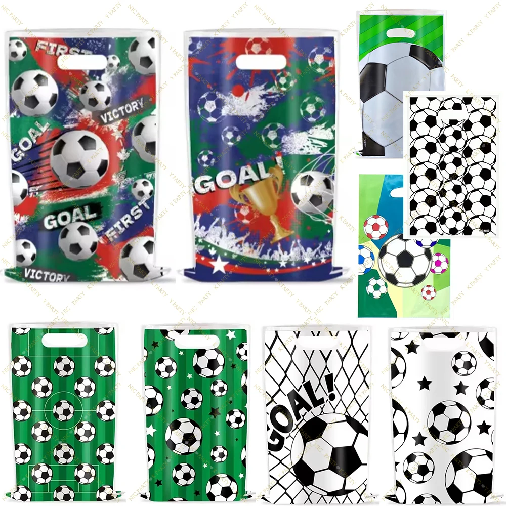Fußball-Themen Geschenktüte Süßigkeiten-Verpackungstasche Handtasche für Kinder Fußballfans Club Party-Zubehör Geburtstagsdekoration