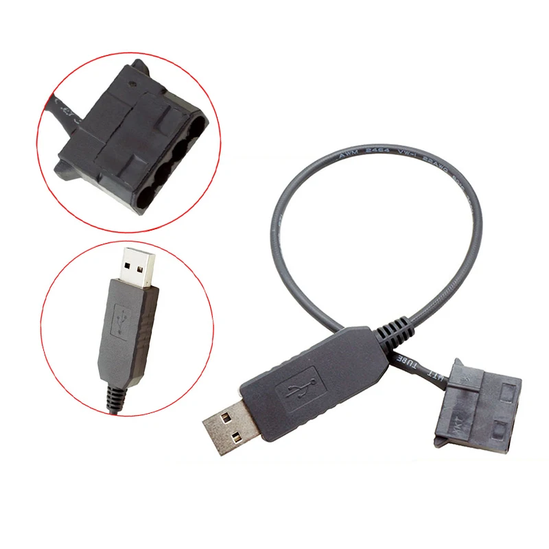 USB To 4Pin PWM 5V To 12V Boost Line USB Shiled PC Fan Power Adapter Connector Converter Кабель для ПК Вентиляторы охлаждения Кулер