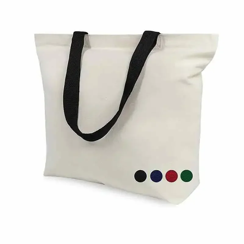 KIP-04 Canvas Tote Bags with Magnetic Snap, Reusable Grocery Shopping Bags