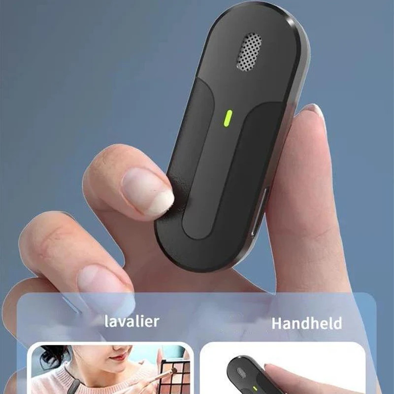 Wireless Lavalier Microphone Broadcast Lapel Microphones Set Short Video Recording Chargeable Handheld Microphone Live Streaming