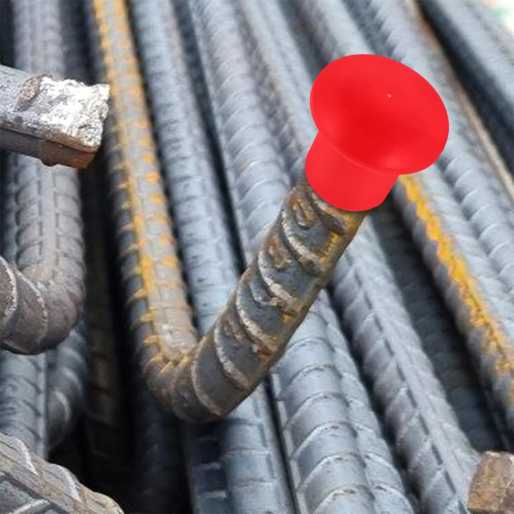 50pcs Rebar Protection Caps Plastic Safety Covers Construction Accessories Protective Ends Steel Bar Wear Resistant