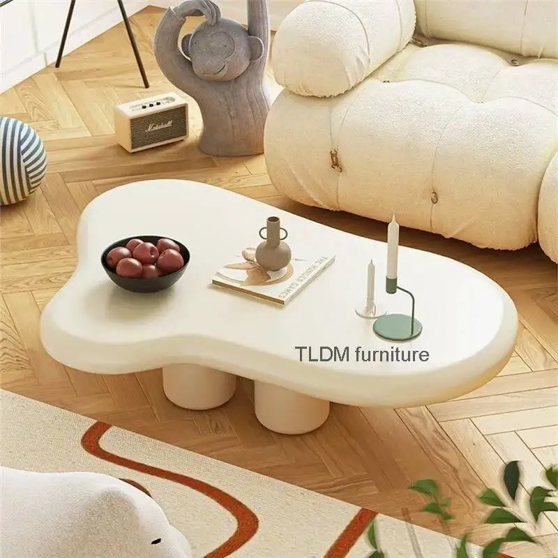 Black High Room Coffee Table Cloud Gloss Storage Nordic Household Apartment Living Simple Modern Tea Table Small Table
