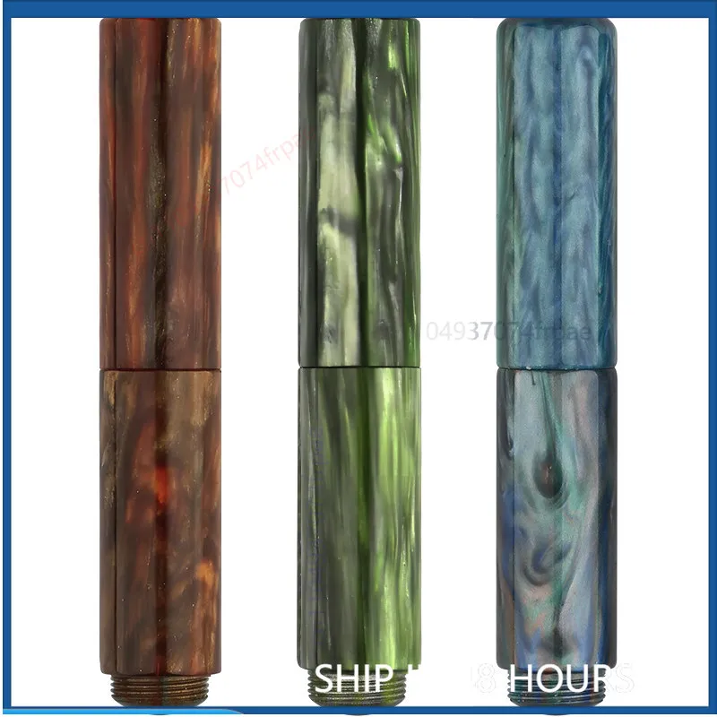 For MAJOHN Marucolor Mini Resin Fountain Pen Short Pocket Size Iridium Pen Clear Demonstrator For Color Ink Writing Practice