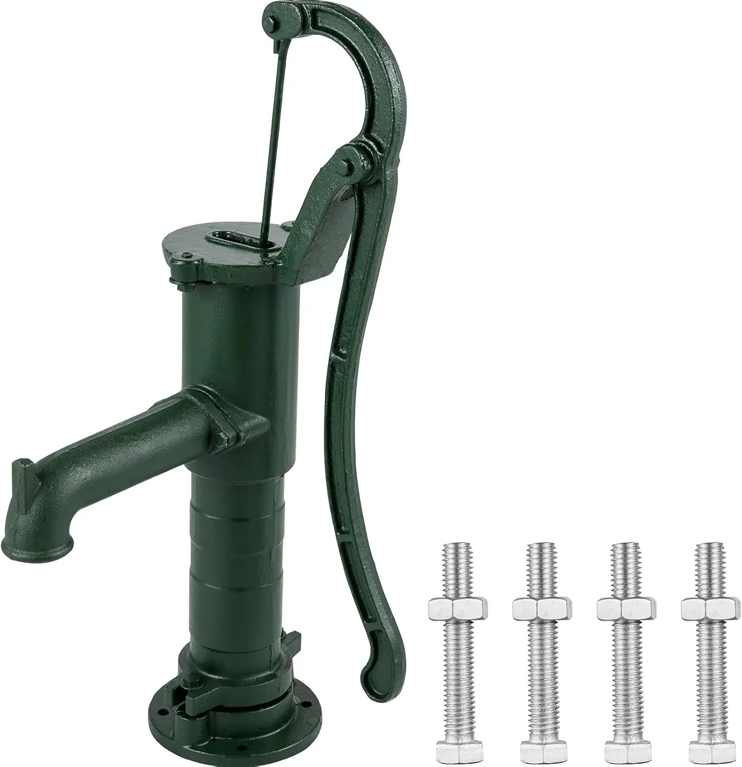 

Antique Hand Water Pump 14.6 x 5.9 x 26 inch Pitcher Pump w/Handle Cast Iron Well Pump w/Pre-set 0.5" Holes for Easy Installatio
