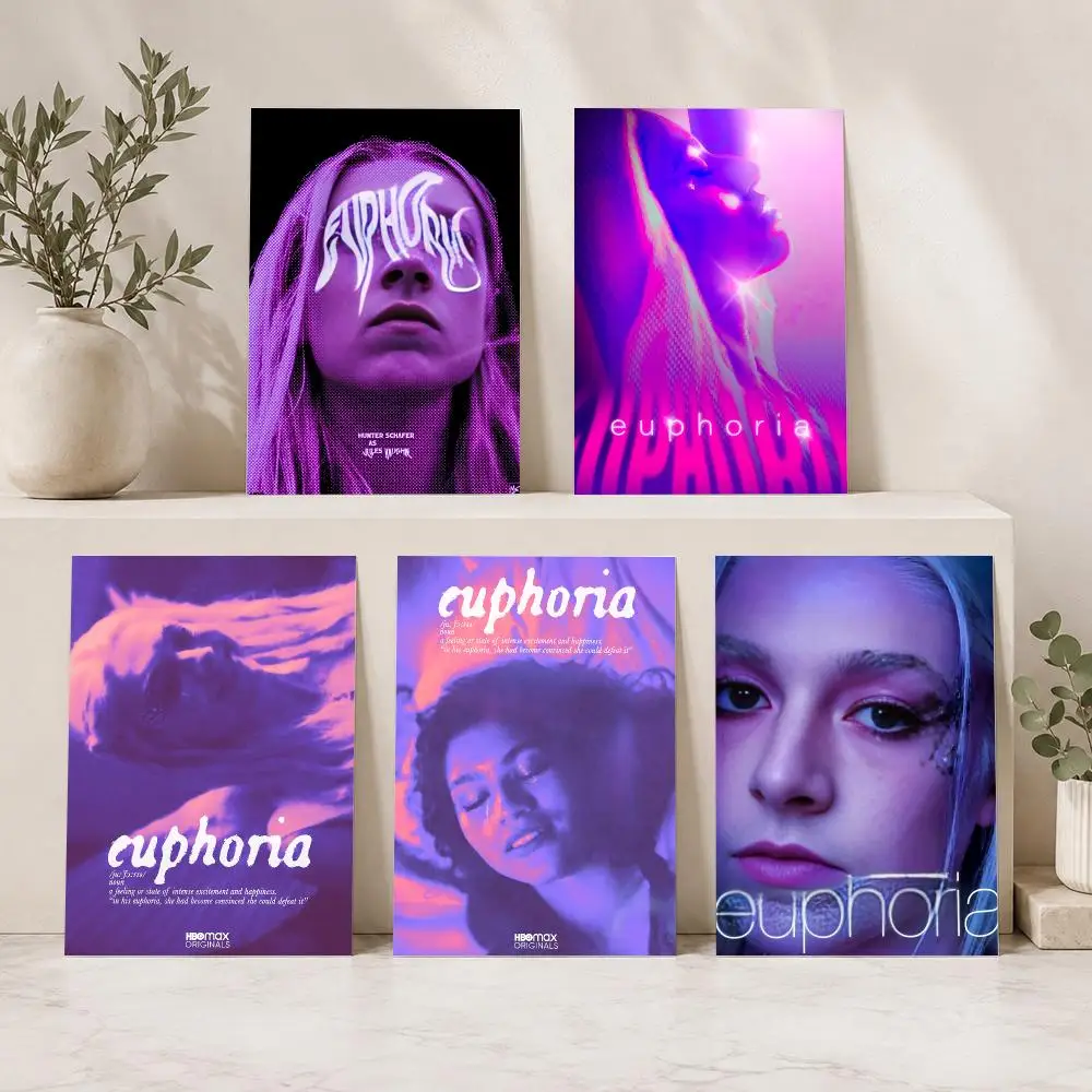 E-Euphoria Movie Painting Calligraphy Modern Canvas Wall Art for Bedroom & Living Room | Home Decor Gift