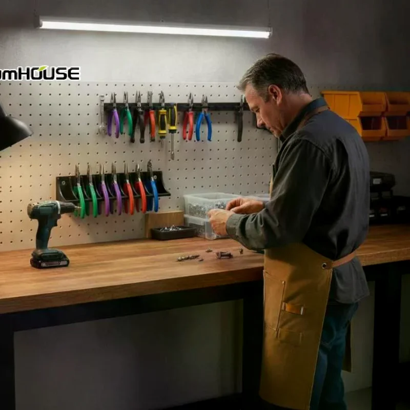 1 Set 8-Slot Wall-Mounted Pliers Organizer Tool Rack Hanger Heavy-duty Tool Rack And Screws For Workshop Small Parts Organizer
