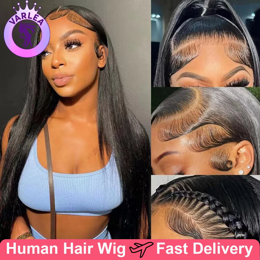 18-34 inch Straight Lace Frontal Wig Human Hair 13x4 13x6 Lace Front Wig Pre Plucked Brazilian Remy Straight Hair Glueless Wig