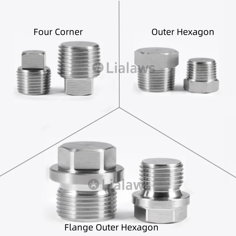 Stainless Steel Hexagon End Plug 1/8
