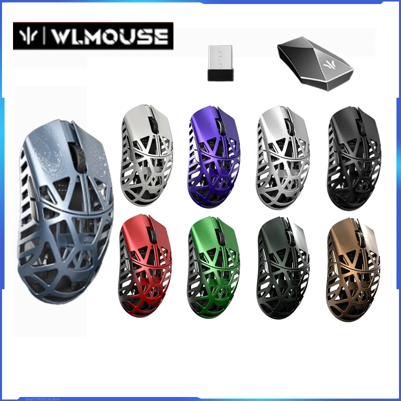 

New Wanling Wlmouse Beast X Max Mouse Magnesium Alloy Wired 2.4g Wireless Dual Mode Paw3950hs Lightweight 8K Custom Gamer Mouse