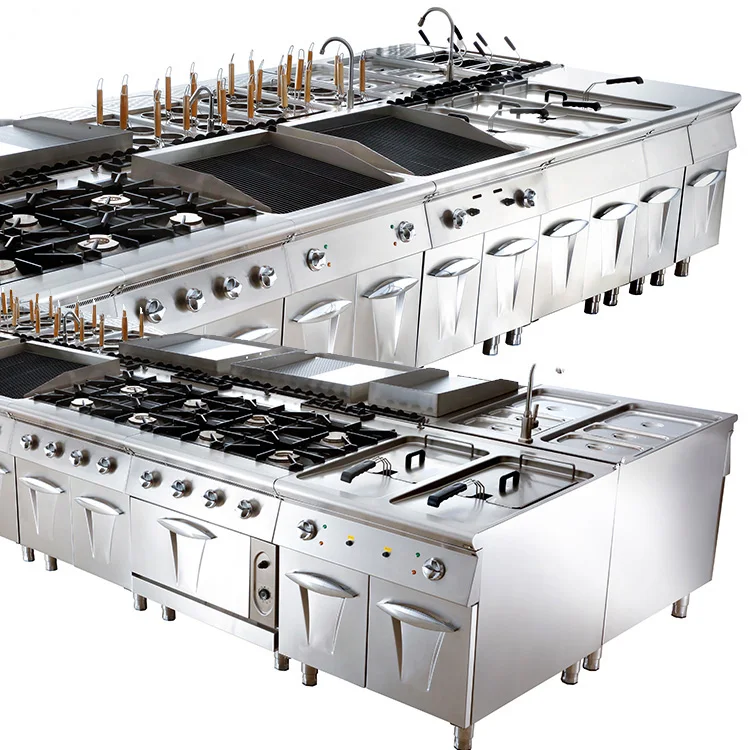Commercial Catering Electric Combination Kitchen Cooking Equipment Fast Food Restaurant Kitchen Equipment Project