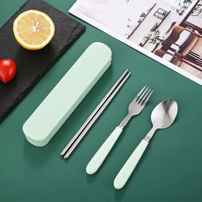 3-piece cutlery set for children, stainless steel cutlery for toddlers, cartoon food, feeding spoons and forks