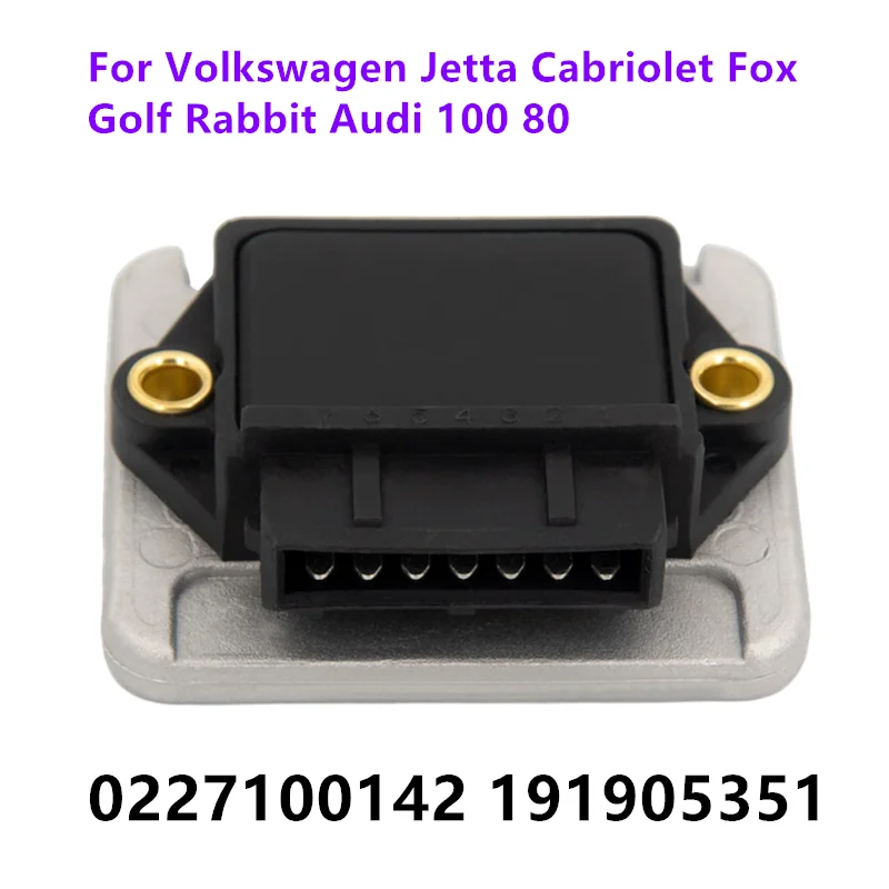 Car Ignition Control Module, Device ICM 0227100142 Suitable For VW Jetta Cabriolet Fox Golf Rabbit Audi 100 80 Quattro 191905351