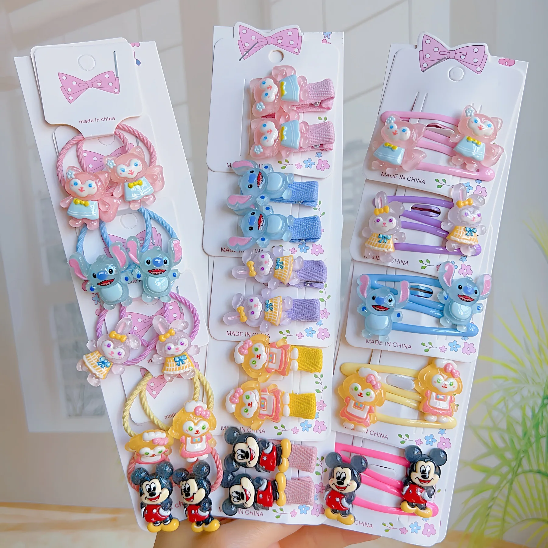 

Miniso Little Girl Hair Accessories Transparent Mickey Hair Clip Hair Clips Stilt Bands Cute Bangs BB Hair Clip