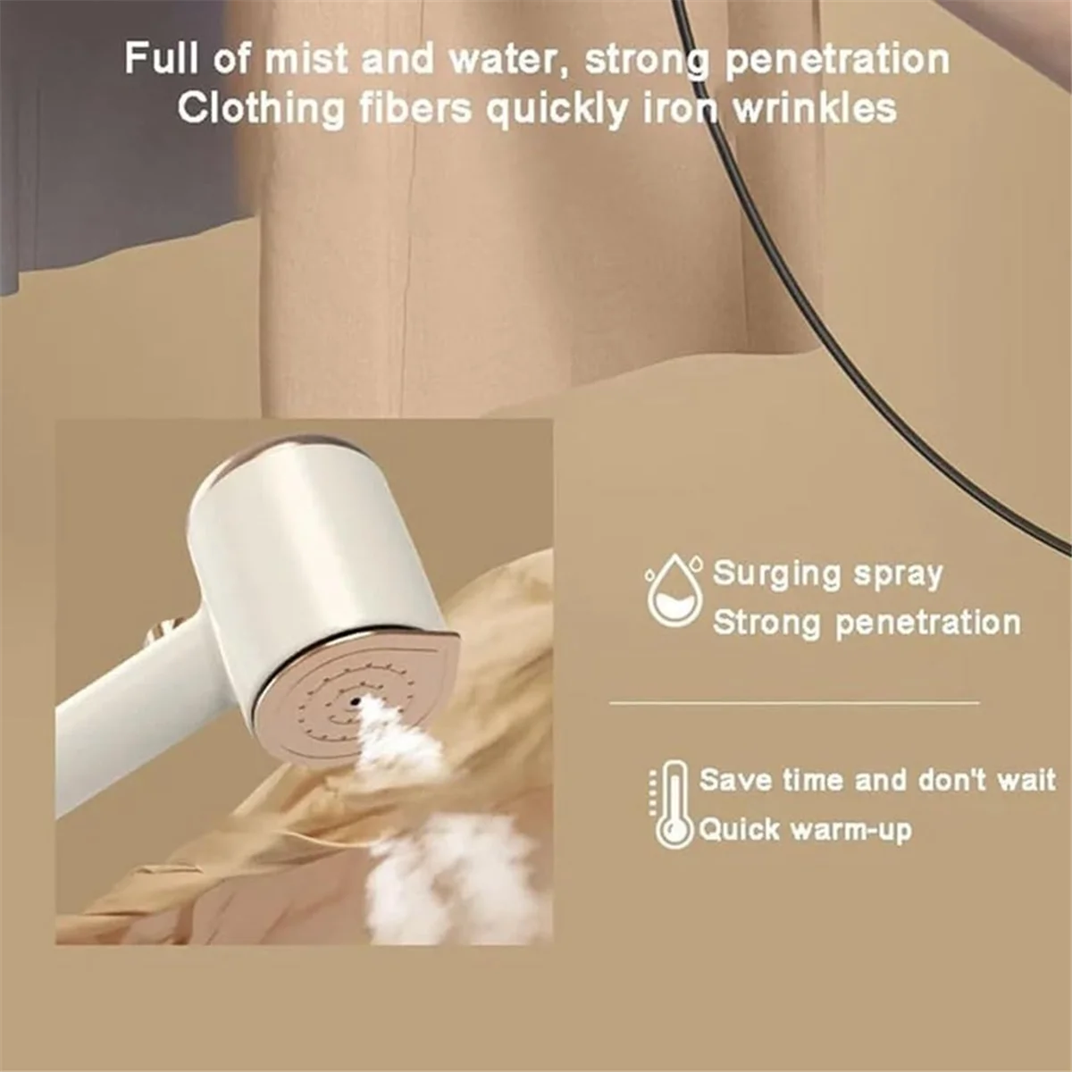 A99U Portable Mini Ironing Machine, Mini Ironing Machine, Handheld Mini Ironing Machine Travel and Handheld, White US Plug