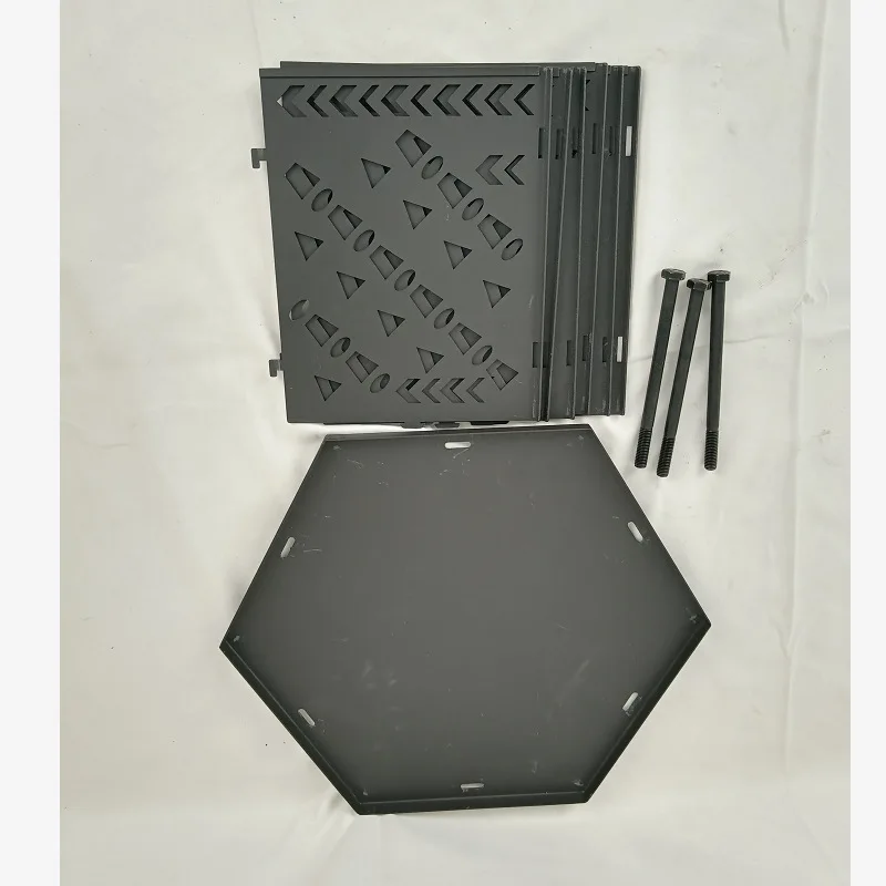 موقد نار المعسكر المحمول القابل للطي في الهواء الطلق، تسخين موقد خشبي للتخييم #5